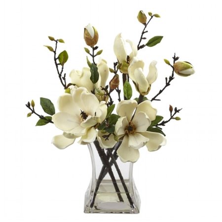 DARE2DECOR Magnolia Arrangement With Vase - White DA836373